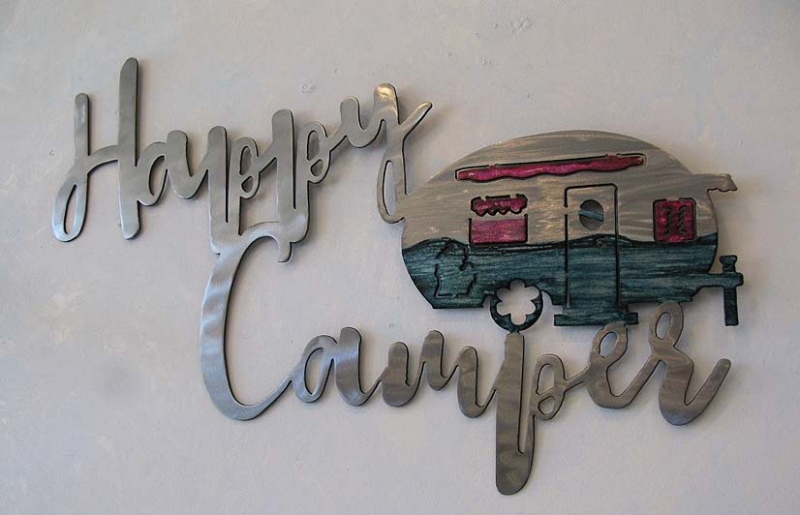Happy Camper Steel Sign